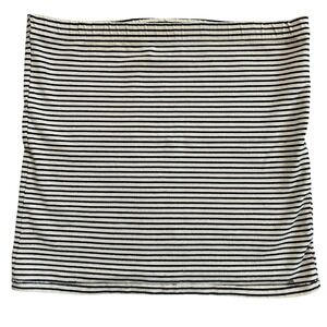 OBEY Womens Striped Cream and Black Bodycon Tube Mini Skirt‎ Lrg